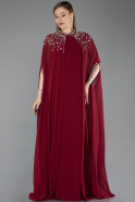 Weinrot Abendkleid İn Übergröße Chiffon Lang ABU5845