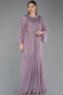 Abendkleid in Übergröße Lang Chiffon Lavendel ABU6176