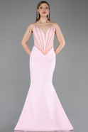 Rosa Abendkleid Lang ABU5568