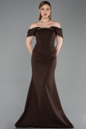 Braun Abendkleid Lang ABU6002