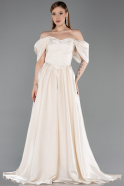 Standesamtkleid Lang Beige ABU6191
