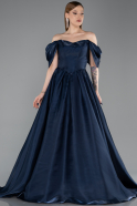 Standesamtkleid Lang Marineblau ABU6191