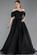 Standesamtkleid Lang Schwarz ABU6191