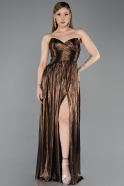 Abschlusskleid Lang Braun ABU6196