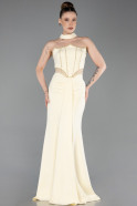 Gelb Abendkleid Lang ABU5476