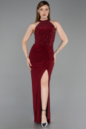 Abschlusskleid Lang Weinrot ABU6215