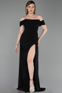 Abschlusskleid In Übergröße Lang Schwarz ABU6246