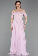 Abendkleid Lang Chiffon Puder ABU6221