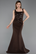 Abendkleid Lang Braun ABU6225