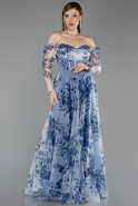 Abendkleid Lang Marineblau ABU6226