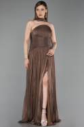 Abendkleid Lang Chiffon Braun ABU6233