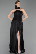 Abendkleid Lang Chiffon Schwarz ABU6233