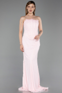 Abendkleid Lang Spitze Puder ABU6207
