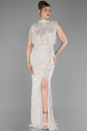 Nerzbraun Abendkleid Schuppig Lang ABU2752