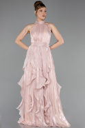 Abschlusskleid Lang Chiffon Puder ABU6227