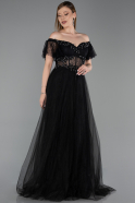 Abendkleid Lang Schwarz ABU6244