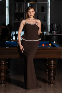 Abendkleid Lang Braun ABU6239