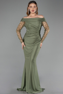 Abendkleid Lang Khaki ABU6273