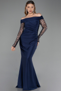 Abendkleid Lang Marineblau ABU6273