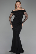 Abendkleid Lang Schwarz ABU6273