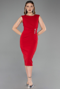 Abendkleid Midi Rot ABK2653