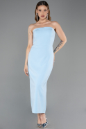 Abendkleid Midi Eisblau ABK2655