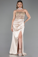 Abendkleid Lang Satin Gold ABU6276