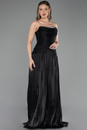 Abendkleid Lang Chiffon Schwarz ABU6277
