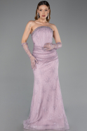 Abendkleid im Meerjungfrau-Stil Lang Spitze Lavendel ABU6256