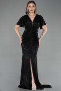 Abendkleid in Übergröße Lang Schwarz ABU6281