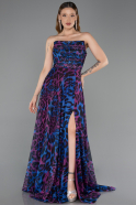 Abendkleid Lang Fuchsie ABU6259