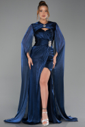 Abendkleid Lang Chiffon Marineblau ABU6296