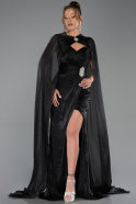 Abendkleid Lang Chiffon Schwarz ABU6296