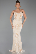 Abendkleid Lang Beige ABU6299