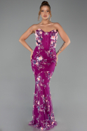 Abendkleid Lang Violett ABU6299