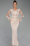 Abendkleid in Übergröße Lang Gold ABU6301