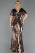 Abendkleid in Übergröße Lang Kupfer ABU6281