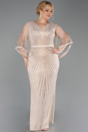 Abendkleid in Übergröße Lang Gold ABU6301