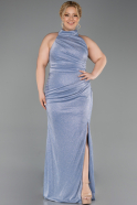Abendkleid in Übergröße Lang Indigo ABU6311