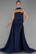 Abendkleid Lang Marineblau ABU6318