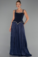 Abendkleid Lang Chiffon Marineblau ABU6323