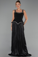 Abendkleid Lang Chiffon Schwarz ABU6323