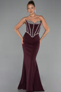 Abendkleid Lang Kirschrot ABU6327