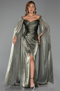 Abendkleid Lang Chiffon Khaki ABU6337