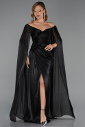Abendkleid Lang Chiffon Schwarz ABU6337