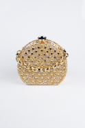 Gold Abendtasche Steinbesetzt SH854