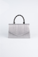 Abendtasche Laserschnitt Platin KC267