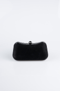 Abendtasche Gemustert Schwarz KC249