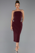 Partykleid Midi Weinrot ABK2664