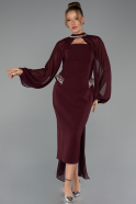 Partykleid Midi Weinrot ABK2664